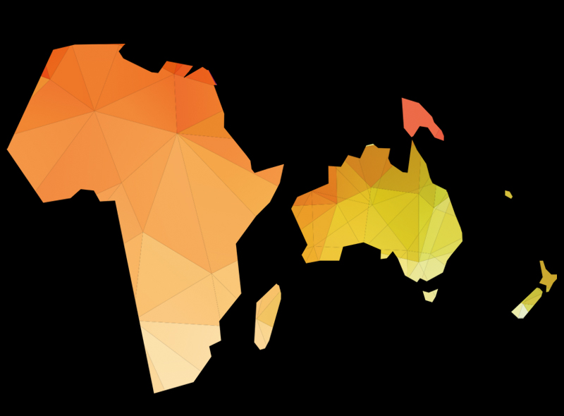 africa and oceania map